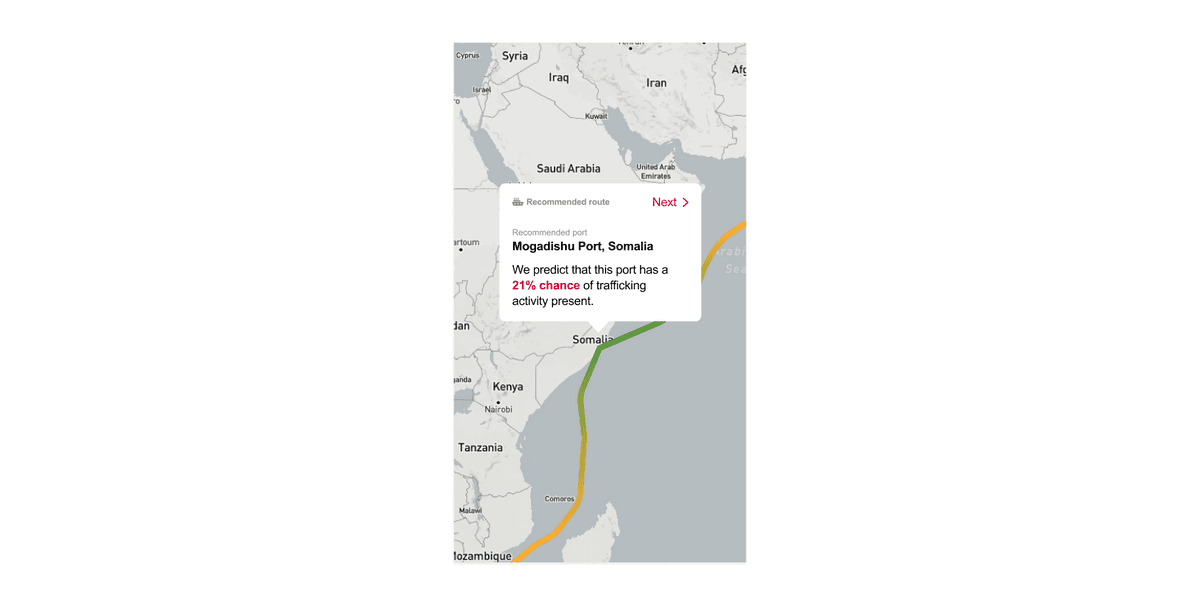 I ideated a tool that used existing risk reports to predict the safest and fastest routes