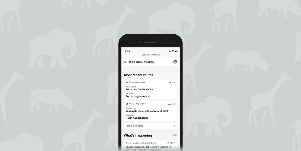 The desktop interface of Taskforce Wildlife. The desktop interface of Taskforce Wildlife.
